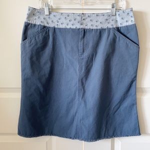 Ben Sherman Blue Cotton Skirt